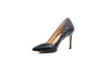 Елегантни черни дамски обувки от естествена кожа на висок ток 01.7788