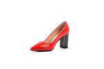 Елегантни червени дамски обувки от естествен лак на висок ток 01.2751