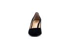 Елегантни черни дамски обувки от естествен велур на висок ток 01.1801