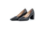 Елегантни черни дамски обувки от естествена кожа на висок ток 01.180