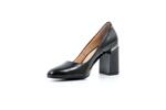 Елегантни черни дамски обувки от естествен лак на висок ток 01.3750
