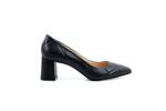 Елегантни черни дамски обувки от естествена кожа на висок ток 01.2801