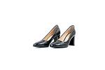Елегантни черни дамски обувки от естествен лак на висок ток 01.3900