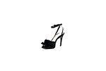Елегантни черни дамски сандали от естествен велур на висок ток 01.161