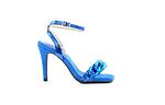 Елегантни сини дамски сандали от еко кожа на висок ток 47.22808