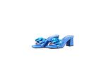 Елегантни сини дамски чехли от еко кожа на висок ток 47.22774