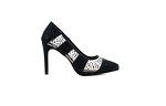 Елегантни черни дамски обувки MENBUR от еко кожа на висок ток 47.21429
