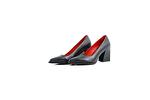 Елегантни черни дамски обувки от естествена кожа на висок ток 01.167