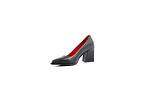 Елегантни черни дамски обувки от естествена кожа на висок ток 01.167