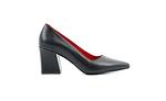 Елегантни черни дамски обувки от естествена кожа на висок ток 01.168