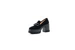 Елегантни черни дамски обувки от естествен велур на висок ток 01.908