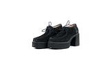 Елегантни черни дамски обувки от естествен велур на висок ток 01.4314