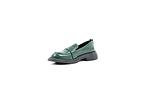 Ежедневни зелени дамски обувки от естествен лак 04.4120