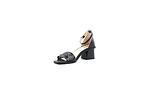 Елегантни черни дамски сандали от естествена кожа на висок ток 29.2117