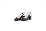 Елегантни черни дамски сандали от естествена кожа на висок ток 29.3200