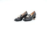 Елегантни черни дамски обувки HISPANITAS от естествена кожа на висок ток 37.23266