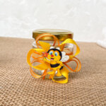 Бурканче за мед за Кръщене в жълто с пчеличка