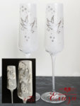 Сватбени ритуални чаши със сребърни елементи N2