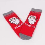 Червени коледни дамски термо чорапи с Дядо Коледа HO-HO-HO