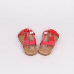 Червени ниски дамски сандали