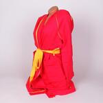 Червен ватиран халат с качулка