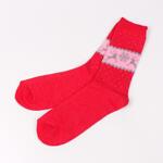 Червени термо чорапи с елени