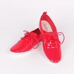 Червени дамски обувки с връзки