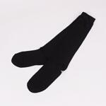 Черни дамски 3/4 чорапи с помпони