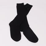 Черни дамски 3/4 чорапи с помпони