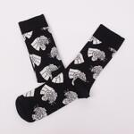 Черни дамски чорапи с бял тигър