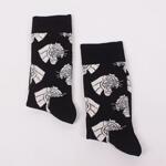 Черни дамски чорапи с бял тигър