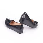 Черни обувки от еко кожа със скрита платформа