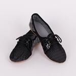 Черни обувки с лак и мрежа