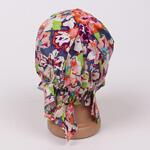 Шарена кърпа за глава в пастелни цветове с цветя