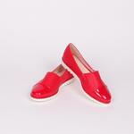 Червени дамски обувки - лак и еко кожа