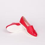 Червени дамски обувки - лак и еко кожа