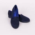 Велурени стилни тъмно сини обувки