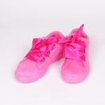 Свежи дамски обувки с равна подметка в розово
