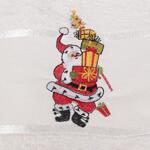 Коледна бяла хавлиена кърпа с Дядо Коледа