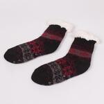 Черни топли детски чорапи със снежинки