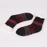 Черни топли детски чорапи със снежинки