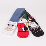 Коледен сет дамски термо чорапи с Дядо коледа
