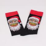 Коледни мъжки чорапи в черен цвят с Дядо Коледа