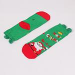 Детски коледни зелени чорапи с Дядо Коледа