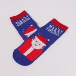 Сини коледни детски чорапи с Дядо Коледа