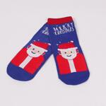 Сини коледни детски чорапи с Дядо Коледа