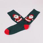 коледни мъжки тъмно зелени чорапи с Дядо Коледа