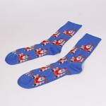 Забавни коледни сини чорапи с Дядо Коледа