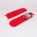 Коледни дамски червени чорапи оловен войник