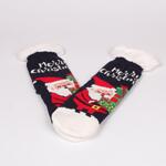 Коледни тъмно сини мъжки чорапи с Дядо Коледа
